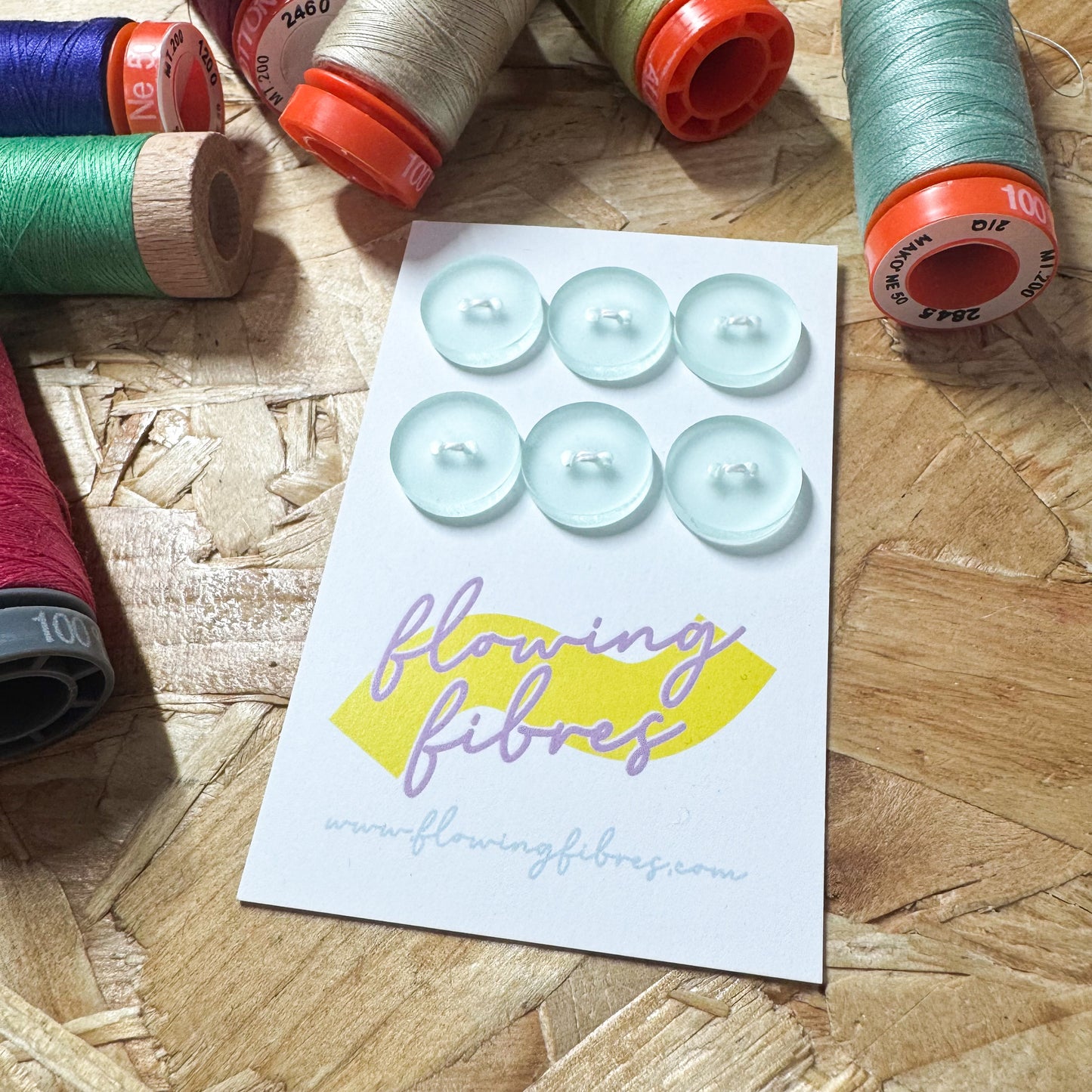 Mint Green Circle Buttons-15mm