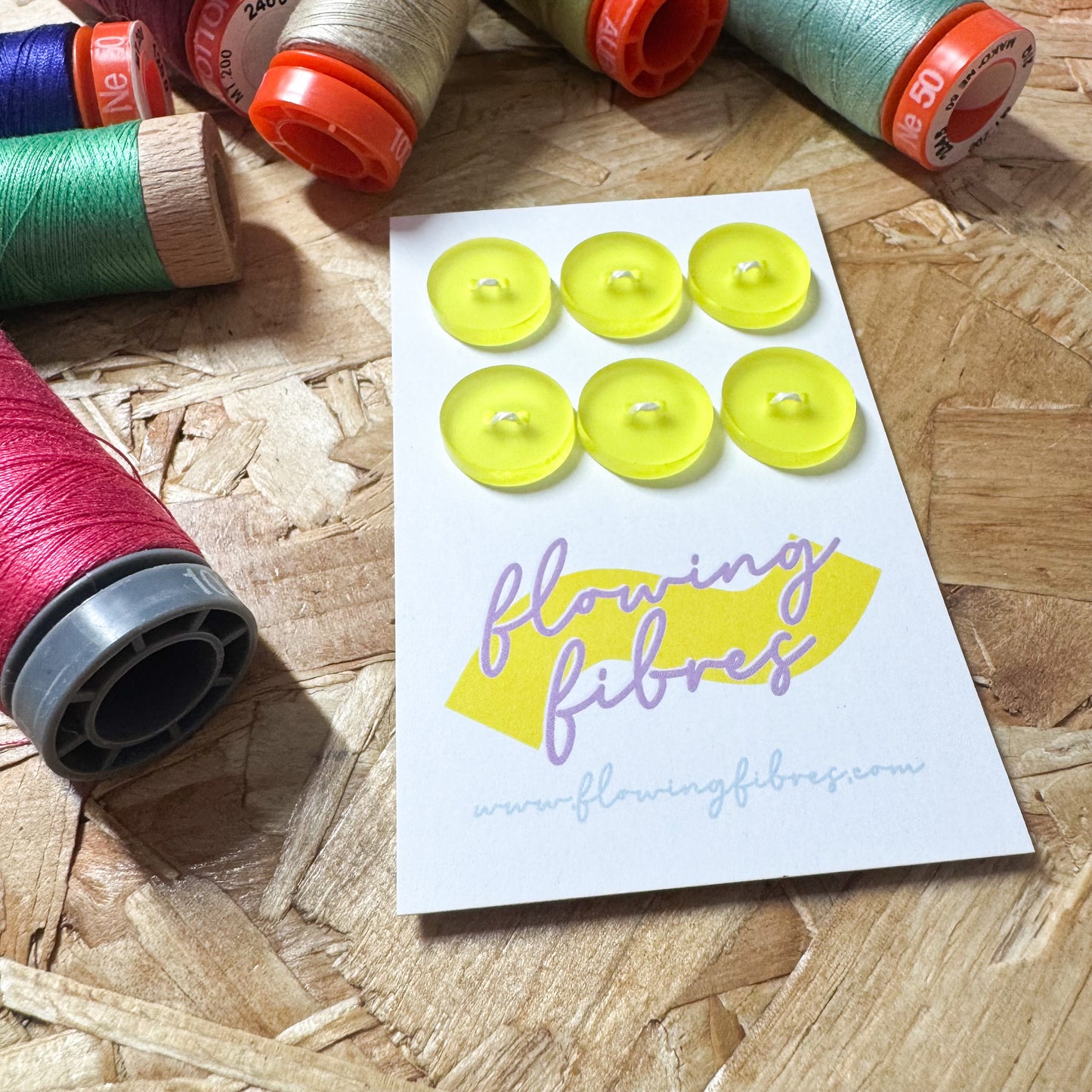 Pastel Yellow Circle Buttons - 15mm