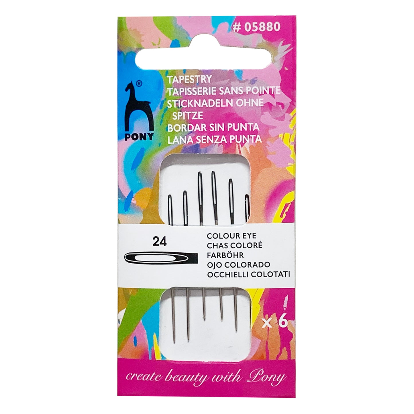 Pony Colours Size 24 Tapestry and Cross Stitch Needles