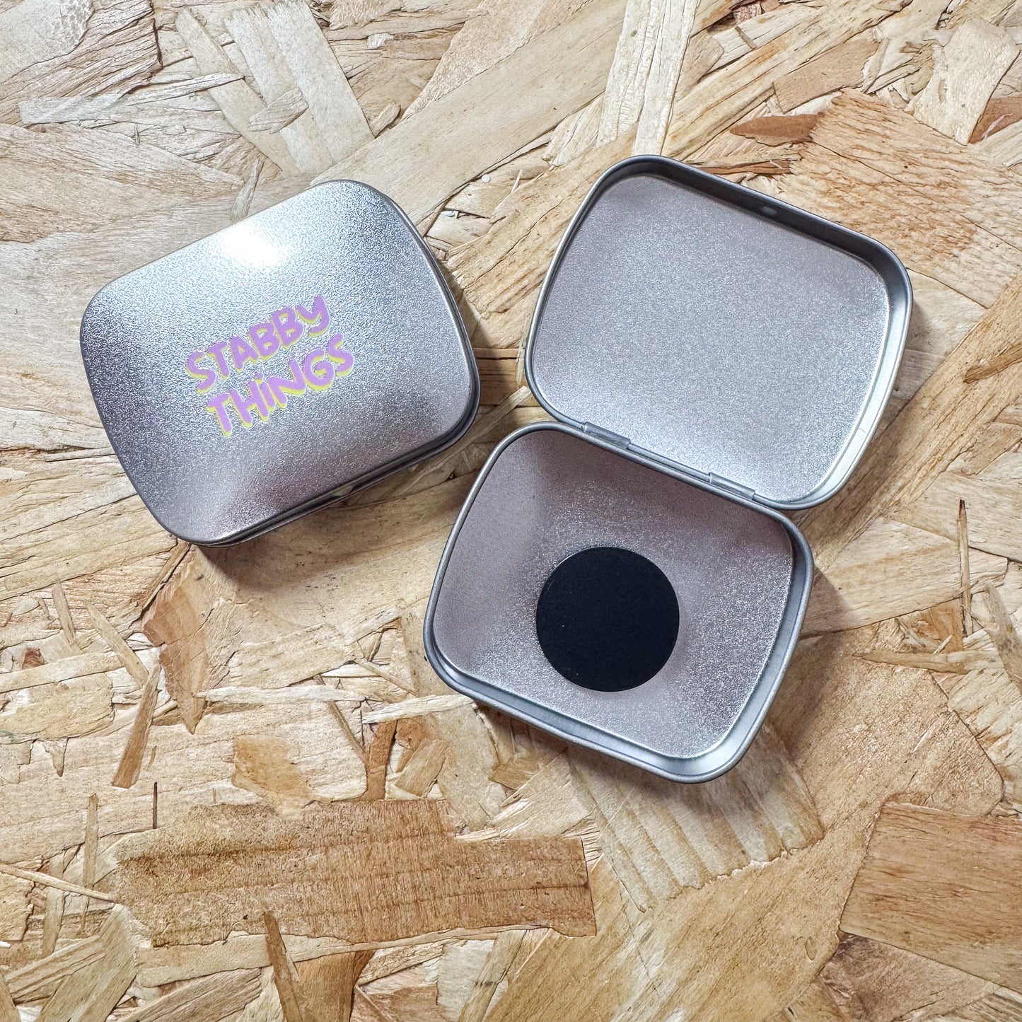 Stabby Things Hinged Tin and Needle Minder