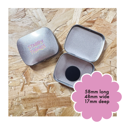 Stabby Things Hinged Tin and Needle Minder