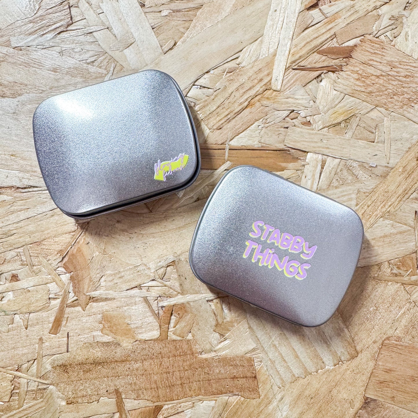 Stabby Things Hinged Tin and Needle Minder
