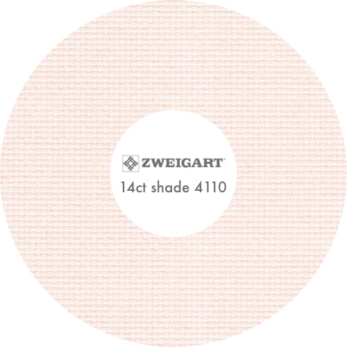 Zweigart 14ct Aida - Baby Pink 4110