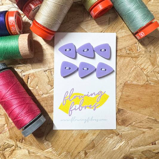 Lilac Triangle Buttons - 15mm