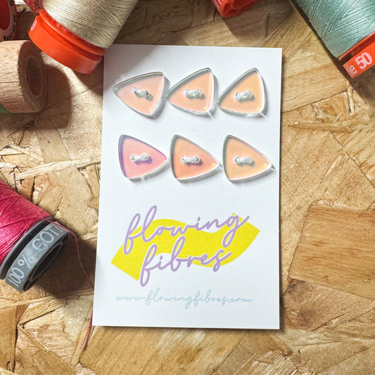 Iridescent Triangle Buttons - 15mm