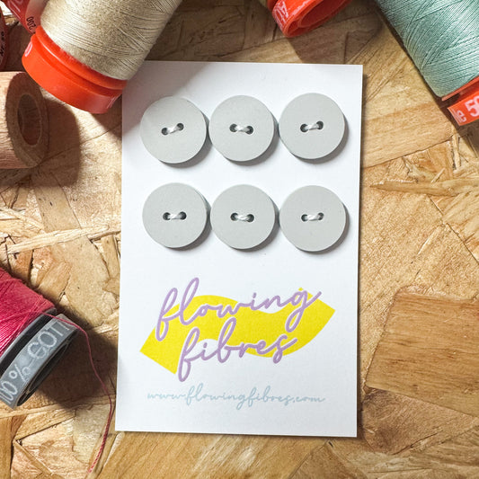 Grey Circle Buttons - 15mm