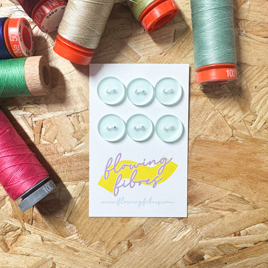 Mint Green Circle Buttons-15mm