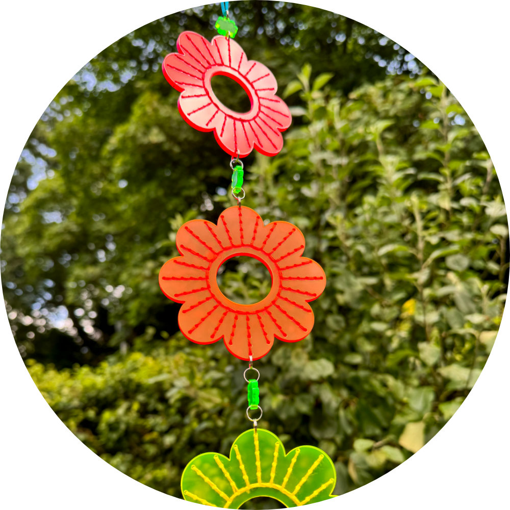 Stitched Flower Sun Catcher