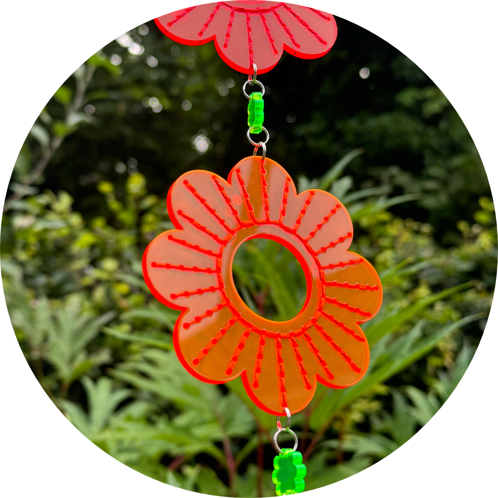 Stitched Flower Sun Catcher