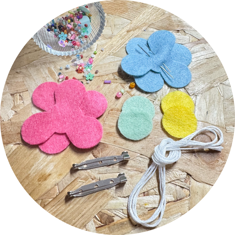 Felt Flower Brooch Kit