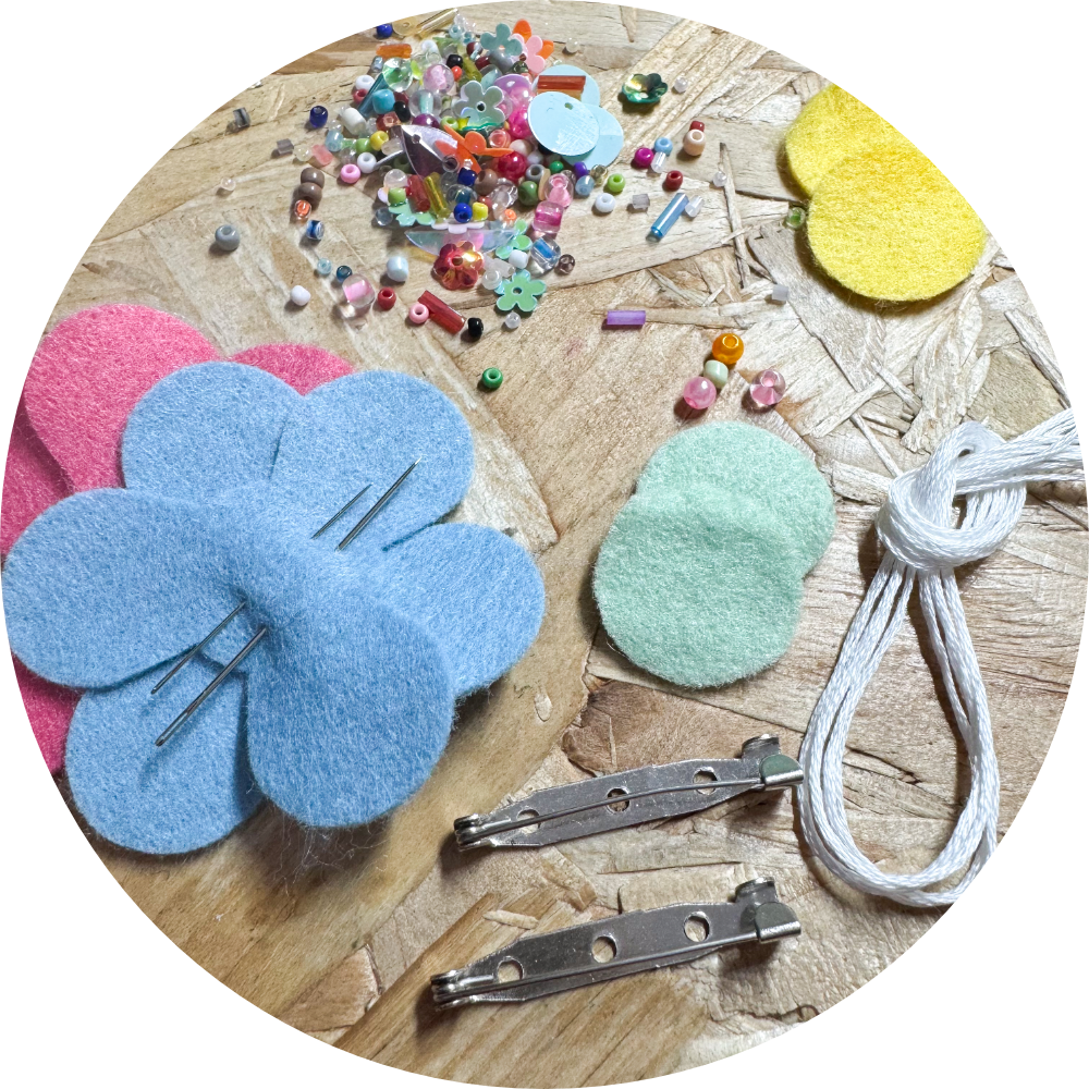 Felt Flower Brooch Kit