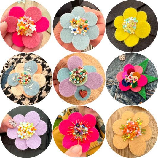 Felt Flower Brooch Kit