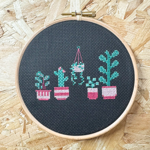 Houseplants Cross Stitch Kit
