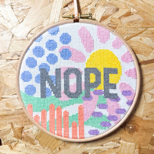 NOPE Cross Stitch Kit