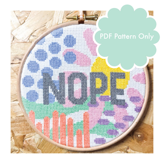 NOPE - Digital Cross Stitch Pattern