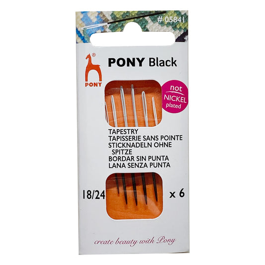 Pony Black Size 18/24 Tapestry Needles