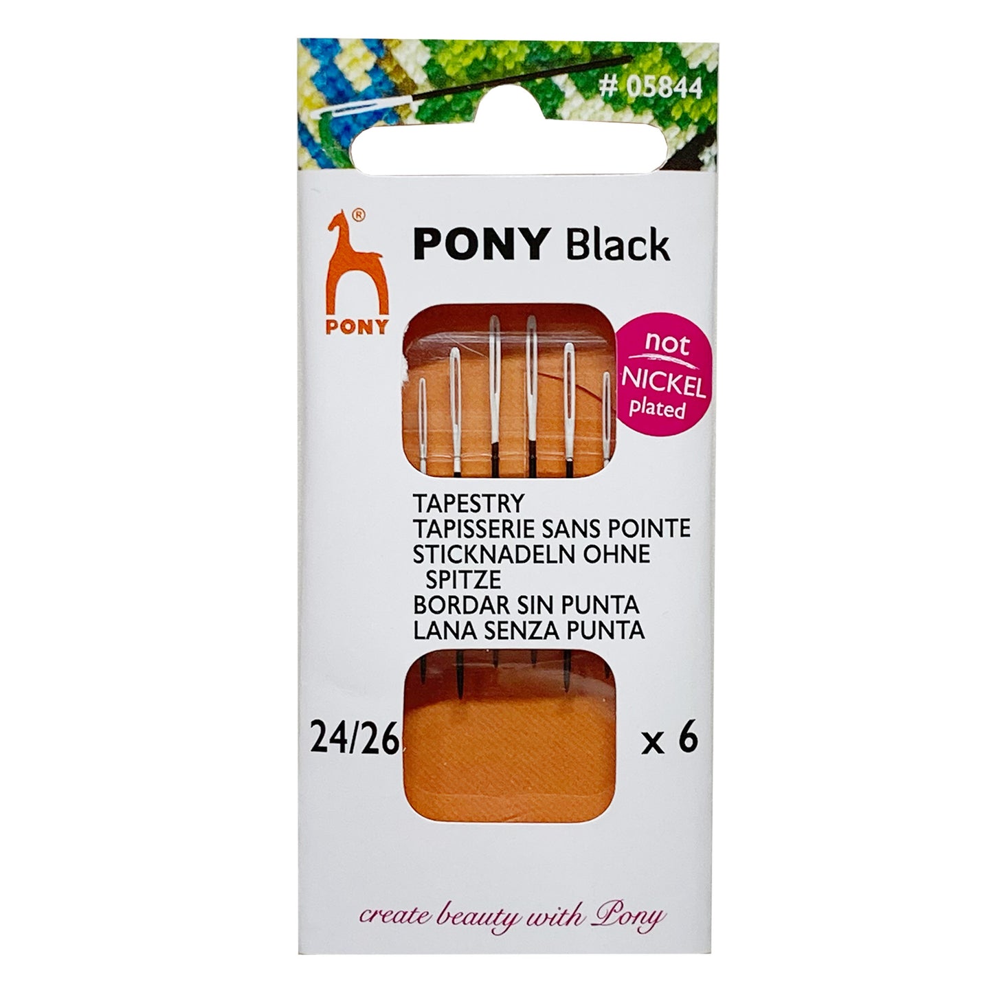 Pony Black Size 24/26 Tapestry Needles