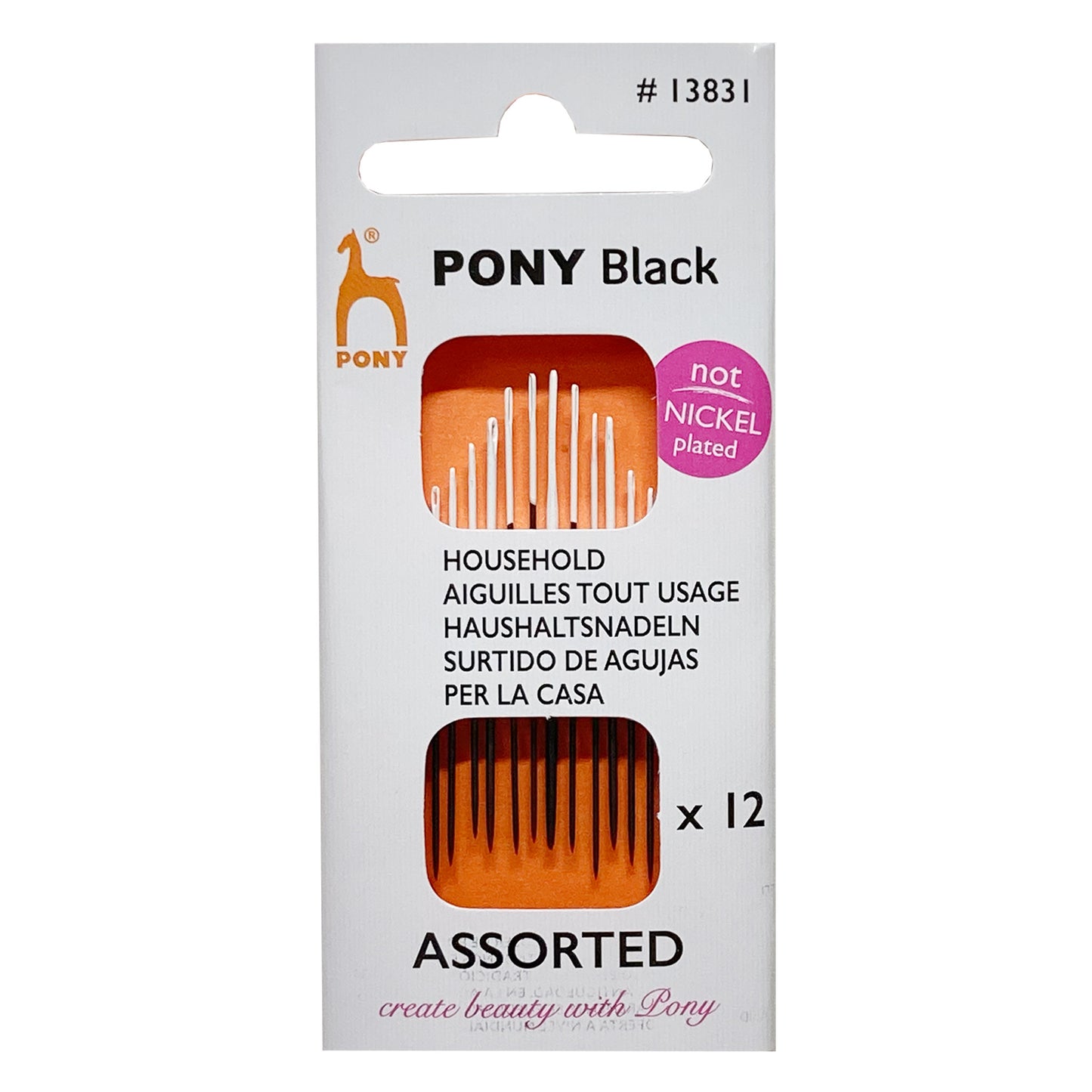 Pony Black Assorted Household Needles