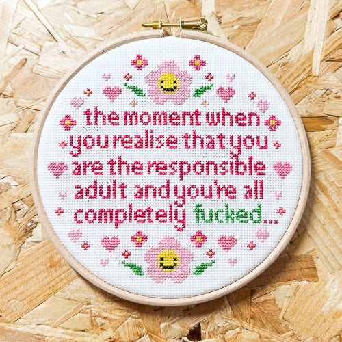 Responsible Adult Cross Stitch Kit