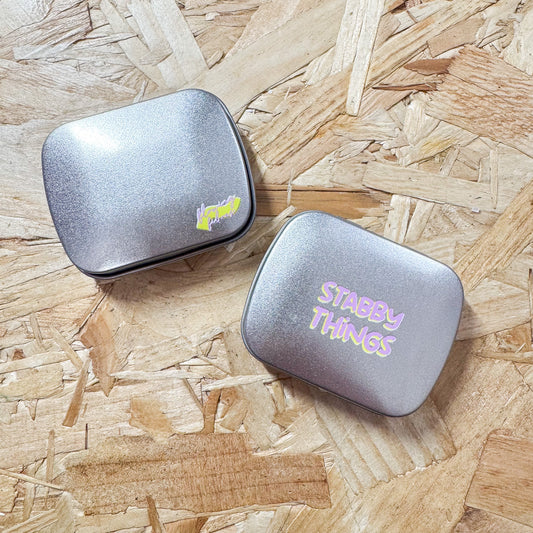 Stabby Things Hinged Tin and Needle Minder