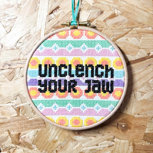 Unclench Your Jaw Cross Stitch Kit
