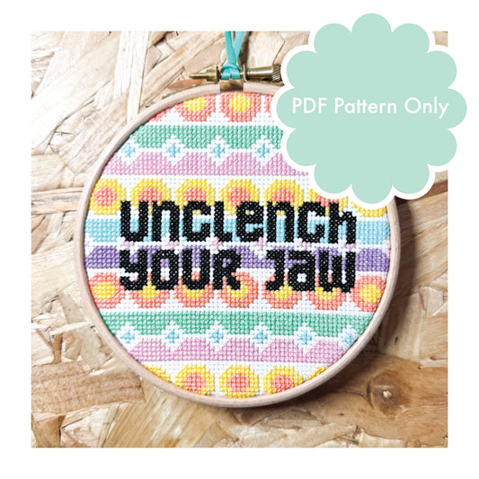 Unclench Your Jaw - Digital Cross Stitch Pattern