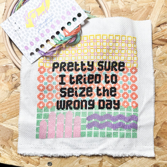 The Wrong Day Cross Stitch Kit