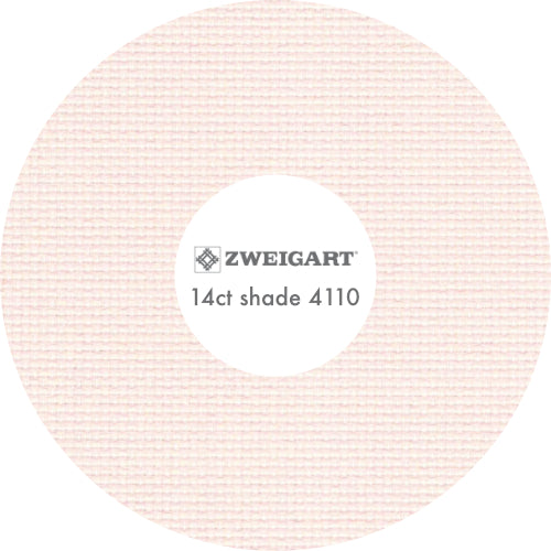 Zweigart 14ct Aida - Baby Pink 4110