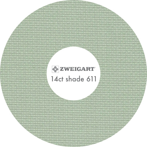 Zweigart 14ct Aida - Light Green 611